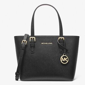 Michael Kors Jet Set Travel Extra-Small Saffiano Leather Top-Zip Tote Bag New